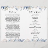 Papier Elegant Floral Funeral Program | Order of Service (Dos)