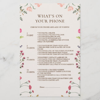 Papier Élégant floral rose vert Qu'y a-t-il sur le jeu de