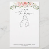 Papier Elégant floral roux Guess la robe jeu de mariée (Devant)