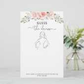 Papier Elégant floral roux Guess la robe jeu de mariée (Debout devant)