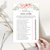 Papier Élégant floral roux Le jeu de chaussures mariage