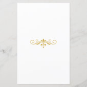 Papier Elégant Gold Filigree sur le Mariage blanc Budget  (Dos)