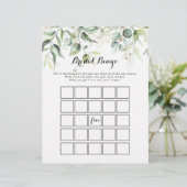 Papier Élégant Gold Green jeu de bingo nuptiale (Debout devant)