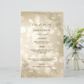 Papier Elegant Gold Hearts Frame Bokeh (Debout devant)