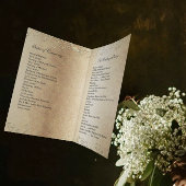 Papier Elégant Gold Swirl avec Black Font Wedding Program