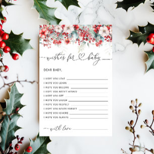 Papier Elégant hiver Floral des souhaits pour le jeu de b