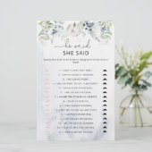 Papier Elégant hiver Il dit qu'elle a dit jeu de la nupti (Debout devant)