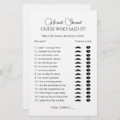 Papier Élégant Il Dit Qu'Elle A Dit Fête des mariées Game (Devant / Derrière)