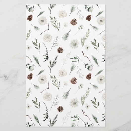 Papier Élégant Il Dit Qu'Elle A Dit Winter Fête des marié (Dos)