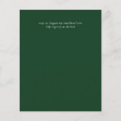 Papier Élégant Invitation BUDGET Eucalyptus Bleu Vert Sim (Dos)