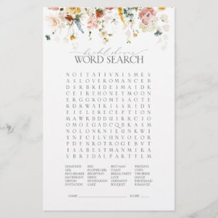 Papier Elégant Jardin Fleurs Floral Fête des mariées Jeu