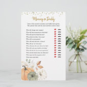 Papier Elégant jeu Citrouille blanc maman ou papa (Debout devant)