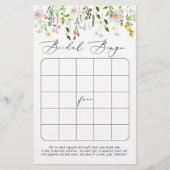 Papier Élégant jeu de bingo de douche nuptiale Fleur sauv (Devant)