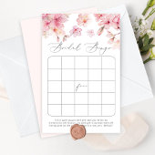 Papier Élégant jeu de bingo de douche nuptiale sakura