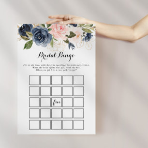 Papier Élégant jeu de bingo de la nuptiale florale hivern