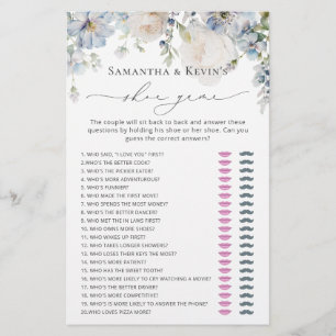 Papier Elégant Jeu de Chaussure à Fête des mariées Floral