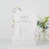 Papier Élégant jeu de Fête des mariées botanique Fleur sa (Debout devant)