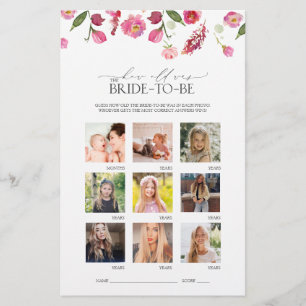 Papier Élégant jeu de Fête des mariées de fleurs d'aquare