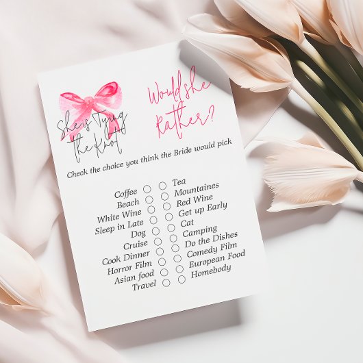 Papier Elégant Jeu de Fête des mariées de la ceinture ros