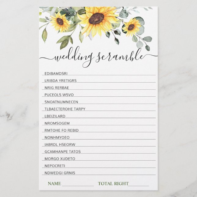 Papier Élégant jeu de Fête des mariées Eucalyptus (Devant)