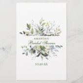 Papier Elégant jeu de Fête des mariées Eucalyptus verdure (Dos)