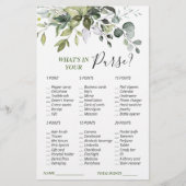 Papier Elégant jeu de Fête des mariées Eucalyptus verdure (Devant)