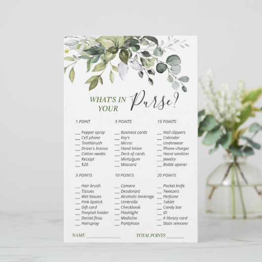 Papier Elégant jeu de Fête des mariées Eucalyptus verdure (Debout devant)