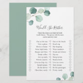 Papier Elégant jeu de Fête des mariées Eucalyptus verdure (Devant / Derrière)