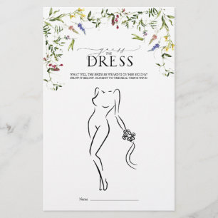 Papier Élégant jeu de Fête des mariées Fleur sauvage d'ét