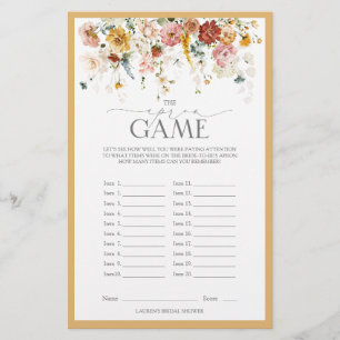Papier Élégant jeu de Fête des mariées Fleur sauvage Jaun