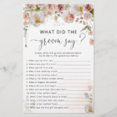 Papier Élégant jeu de Fête des mariées florale rose pâle (Devant)