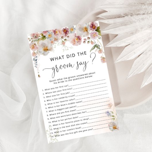 Papier Élégant jeu de Fête des mariées florale rose pâle