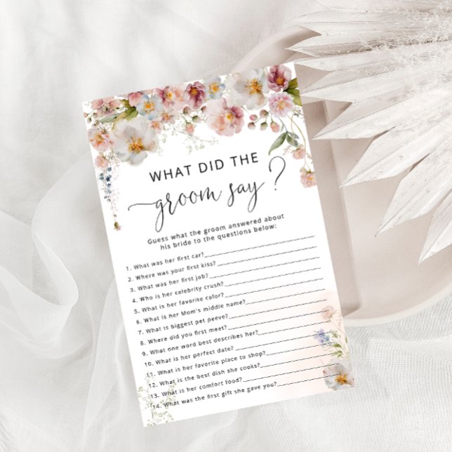 Papier Élégant jeu de Fête des mariées florale rose pâle (Créateur téléchargé)