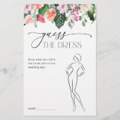 Papier Élégant jeu de Fête des mariées florale tropicale (Devant)