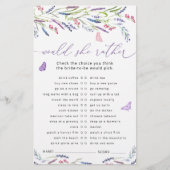 Papier Élégant jeu de Fête des mariées Lavender (Devant)