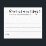 Papier Elegant Laissez-Nous Un Message Conseil Mariage<br><div class="desc">Ces beaux mariages "laissez-nous un message" feuilles de papier conseil seront un complément parfait à la table de livre d'invités. Vous aurez tous les invités à discuter de leur meilleur conseil pour les jeunes mariés. Une partie de la collection Alejandra.</div>