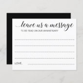 Papier Élégant Laissez-Nous Un Message Conseils De Mariag (Devant / Derrière)