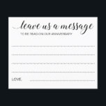 Papier Élégant Laissez-Nous Un Message Conseils De Mariag<br><div class="desc">Ces feuilles de papier de conseils de mariage "laissez-nous un message" seront un ajout parfait à la table du livre d'or. Vous aurez tous les invités qui parlent de leurs meilleurs conseils pour les jeunes mariés. Partie de la collection Alejandra.</div>