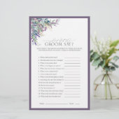 Papier Élégant Lavender Floral Fête des mariées Jeu (Debout devant)