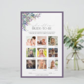 Papier Élégant Lavender Floral Fête des mariées Jeu (Debout devant)