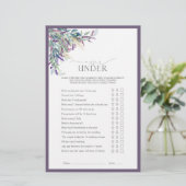 Papier Élégant Lavender Floral Fête des mariées Jeu (Debout devant)