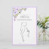 Papier Élégant Lavender Lavender Fête des mariées Florale (Debout devant)