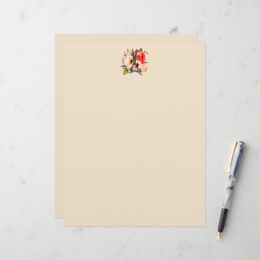 Papier Élégant logo du Salon Floral Shears (Devant/Arrière en situation)