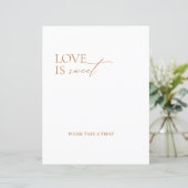 Papier Elegant Love is Sweet Mariage Tabletop Signes (Debout devant)