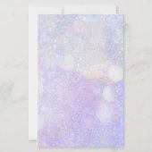 Papier Elégant Lumière violet glitterie invitation annive (Dos)