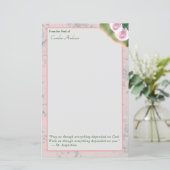 Papier Élégant marbre rose Inspirationnel Stationnaire (Debout devant)