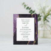 Papier Élégant Mariage budget d'âge violet tout en un (Debout devant)