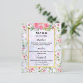 Papier Élégant Mariage d'aquarelle de couleur rose pâle (Debout devant)