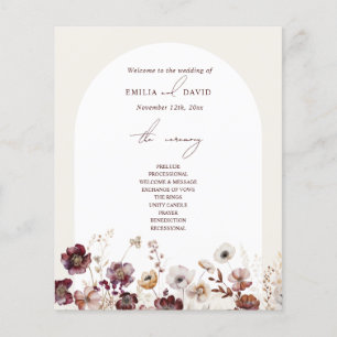 Papier Élégant Mariage d'arc d'anémone