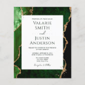 Papier Élégant Mariage de budget d'âge vert tout en un (Devant)